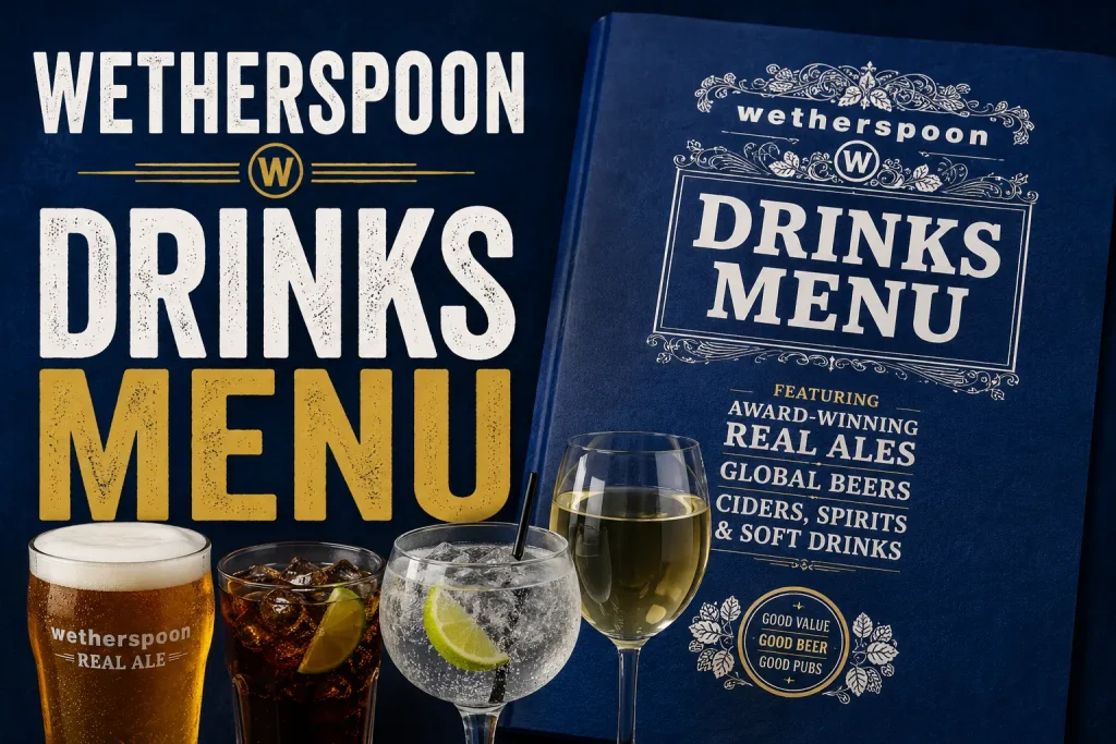 Wetherspoons Drinks Menu