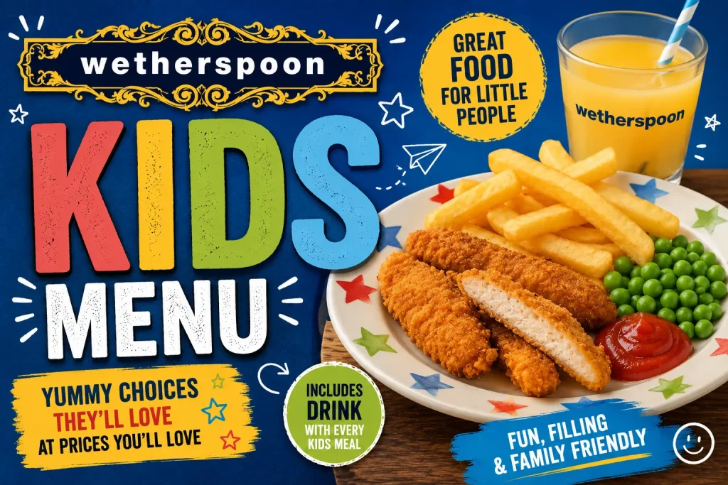 Wetherspoons Kids Menu