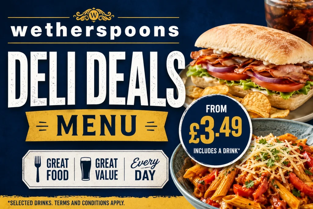  Wetherspoons Deli Deals Menu 