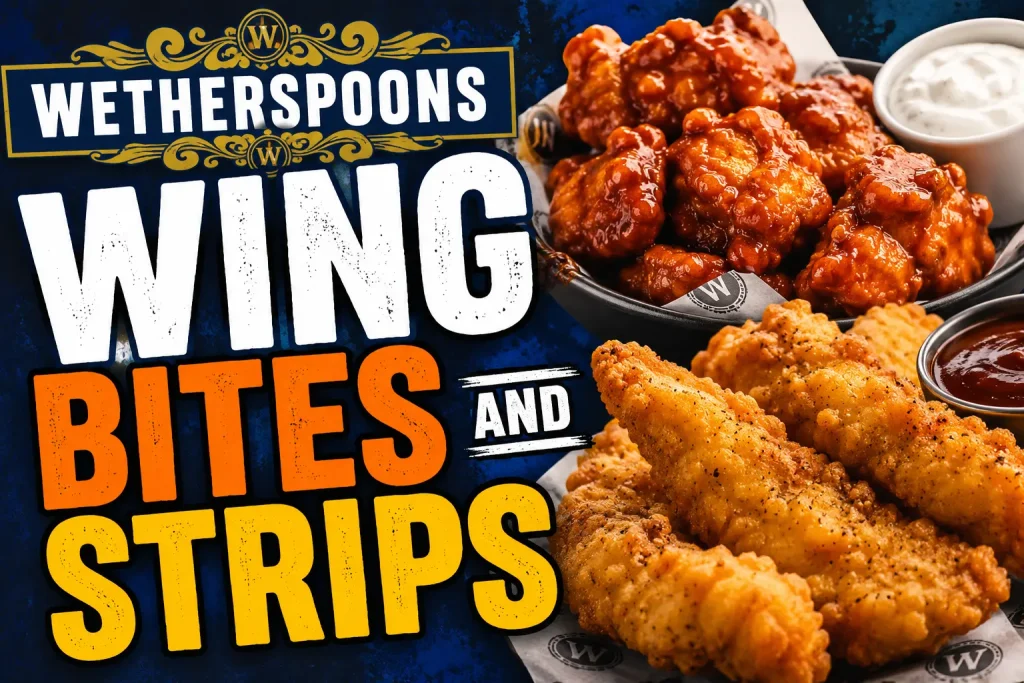 Wetherspoons Wing Bites and Strips Menu 2026