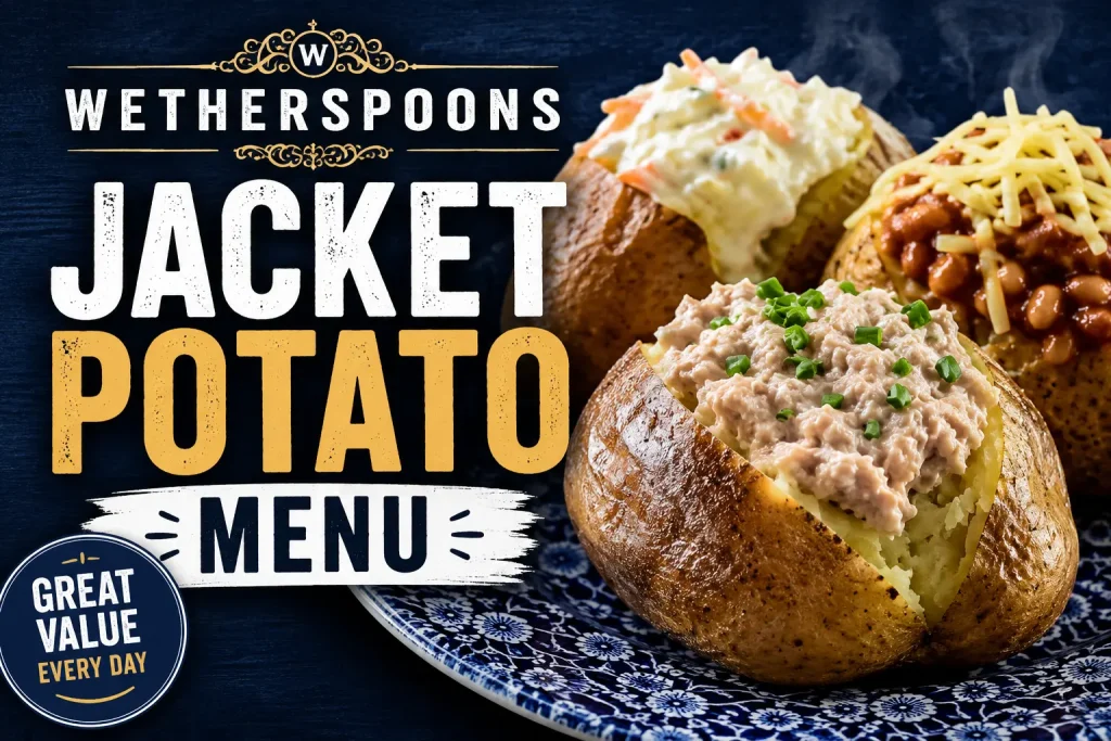 Wetherspoons Jacket Potato Menu