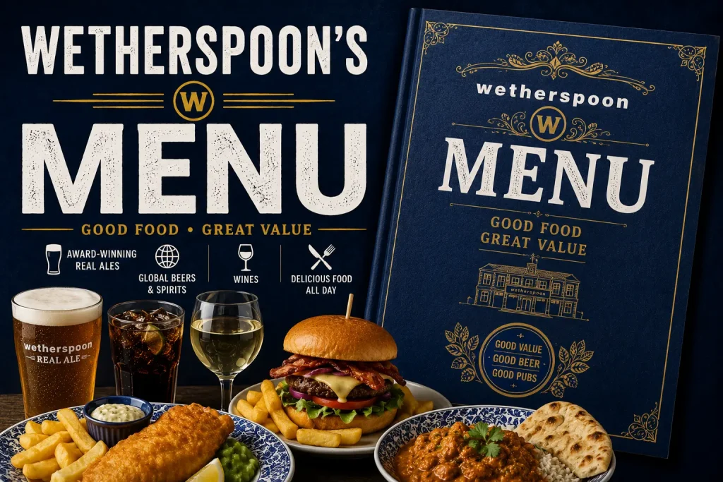 Wetherspoons Menu