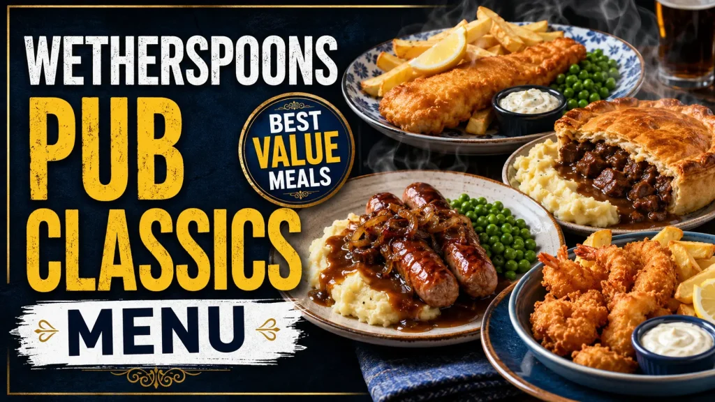 Wetherspoons Pub Classics Menu